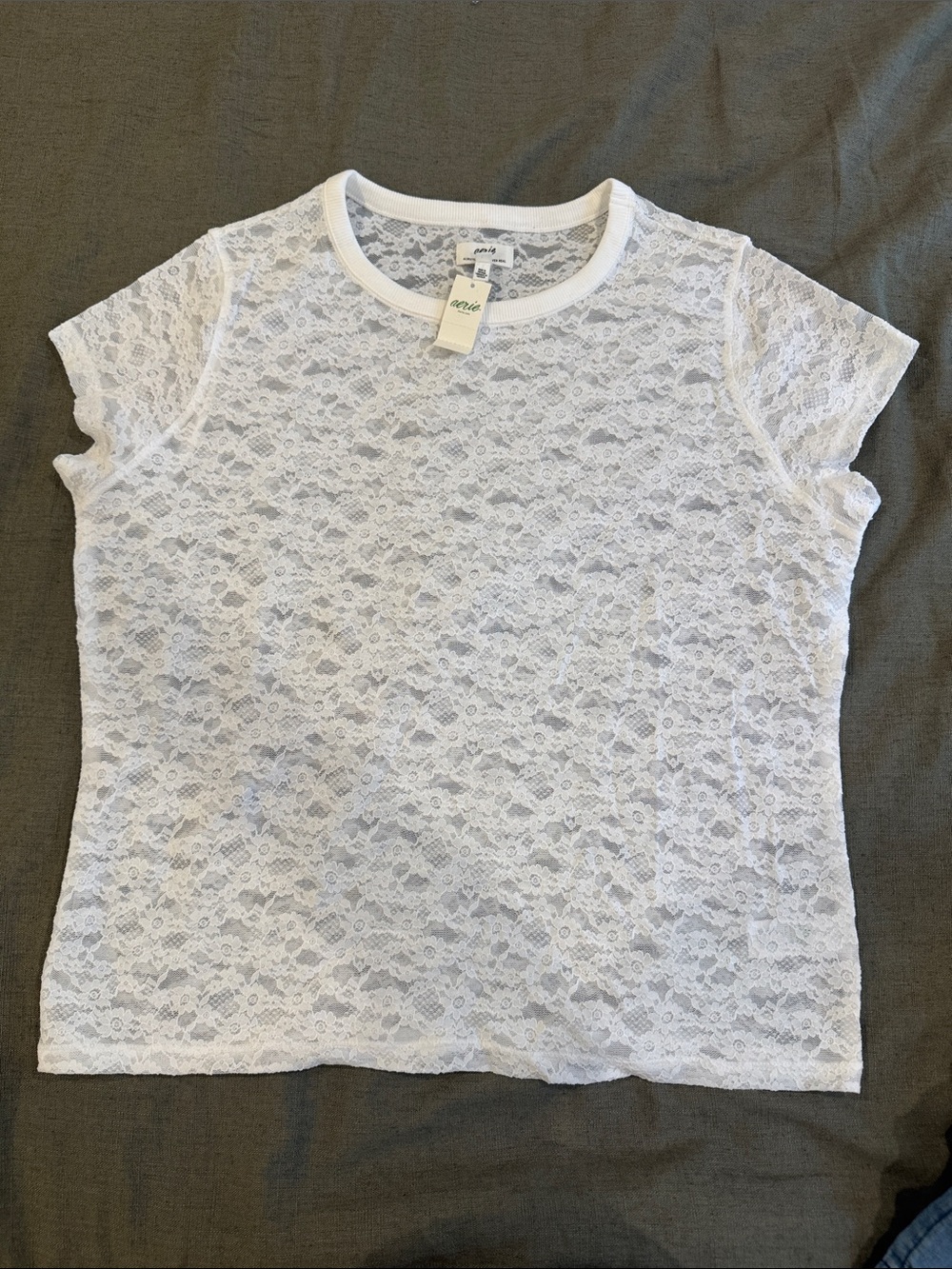 Aerie lace tee. NWT.